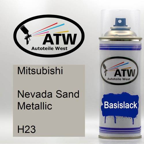 Mitsubishi, Nevada Sand Metallic, H23: 400ml Sprühdose, von ATW Autoteile West.